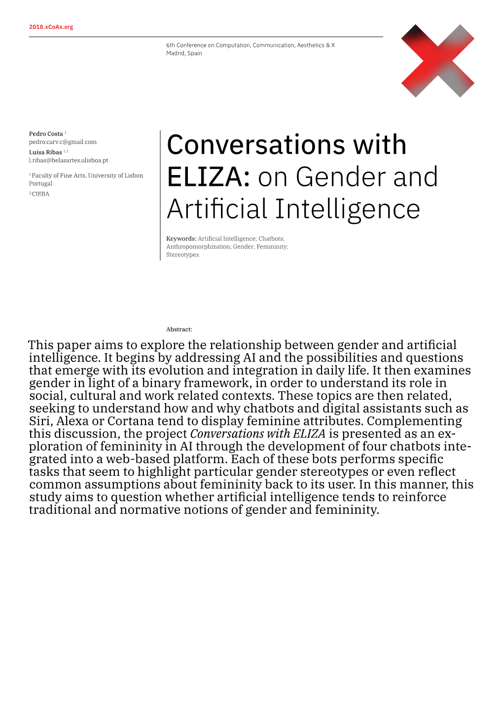 On Gender and Artificial Intelligence