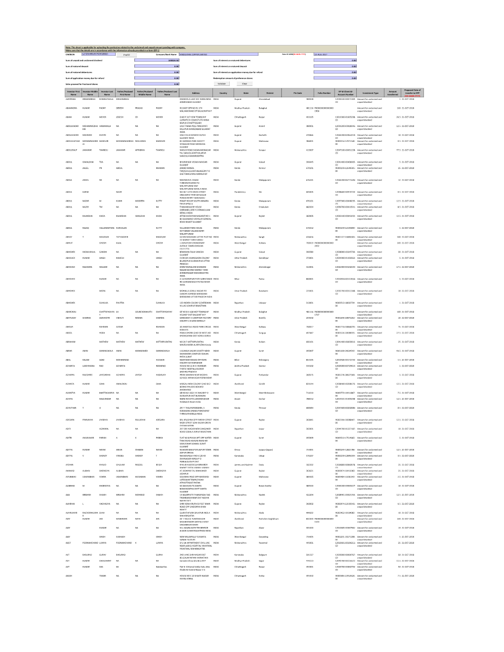 CIN/BCIN Company/Bank Name Date of AGM(DD-MON-YYYY)