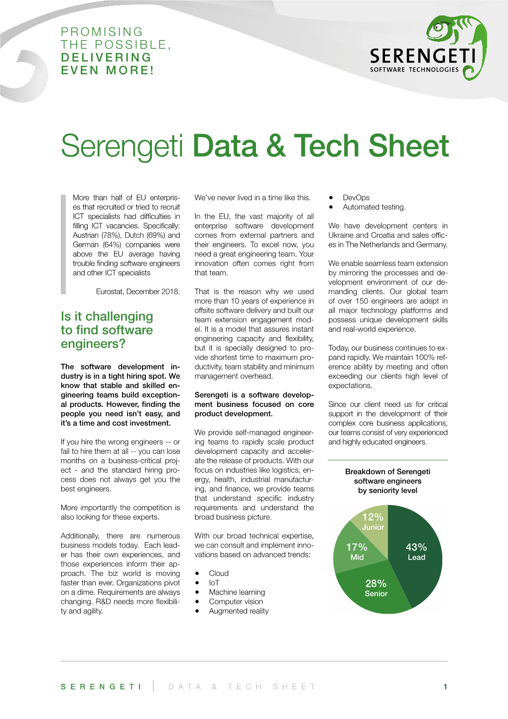 Serengeti Data & Tech Sheet