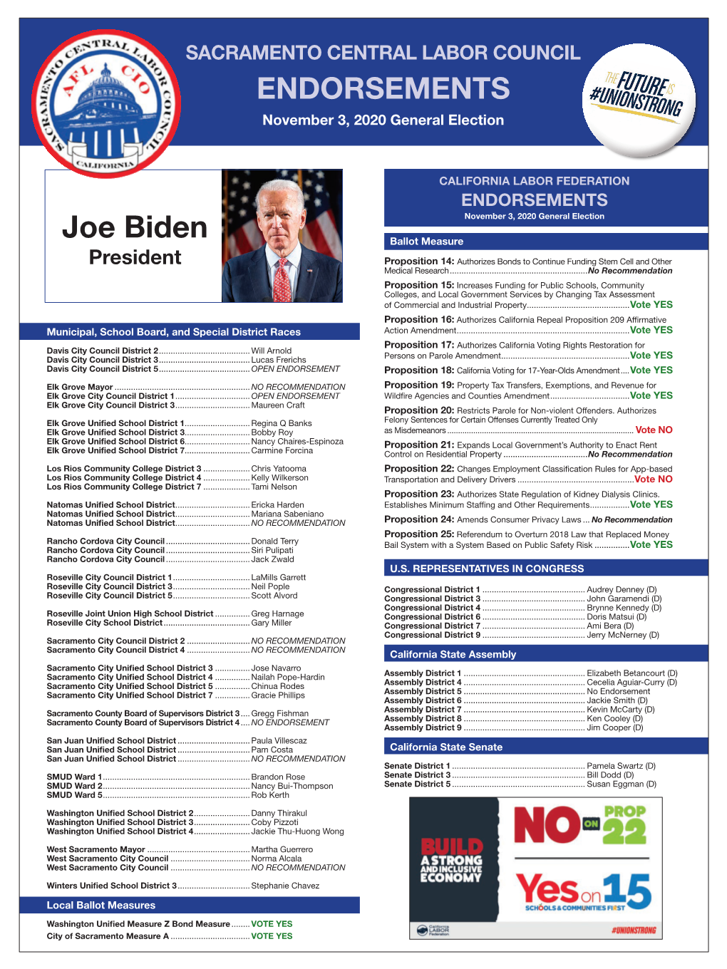 Joe Biden Ballot Measure Proposition 14: Authorizes Bonds to Continue Funding Stem Cell and Other President Medical Research