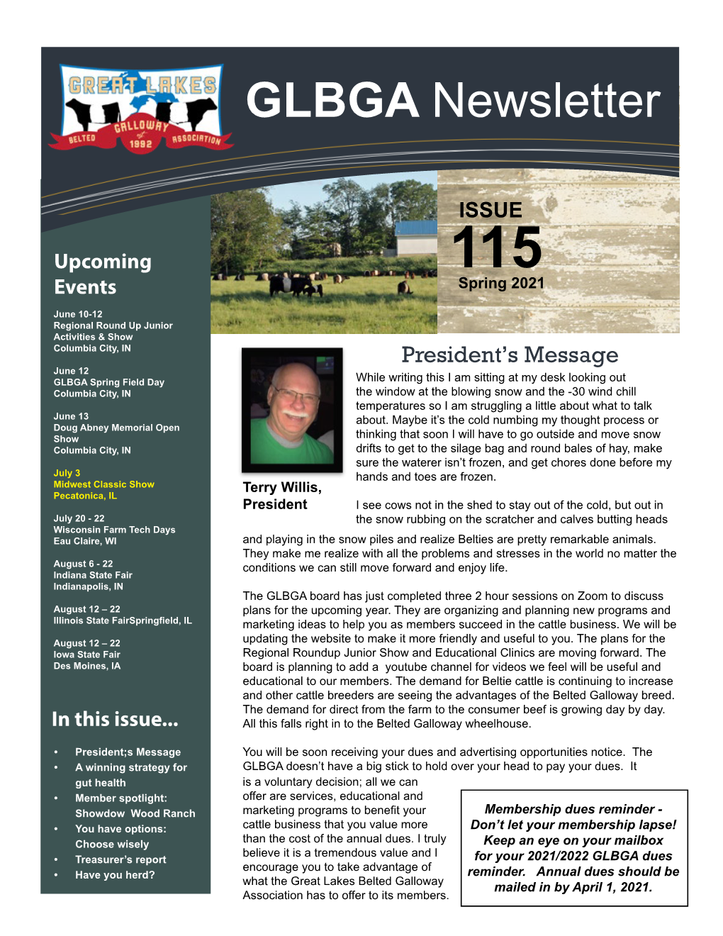 GLBGA Newsletter