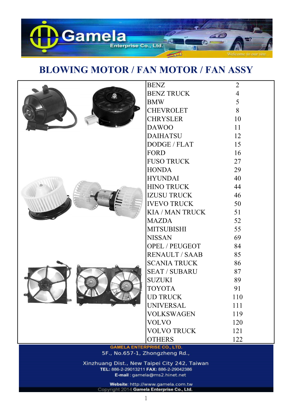 Blowing Motor / Fan Motor / Fan Assy