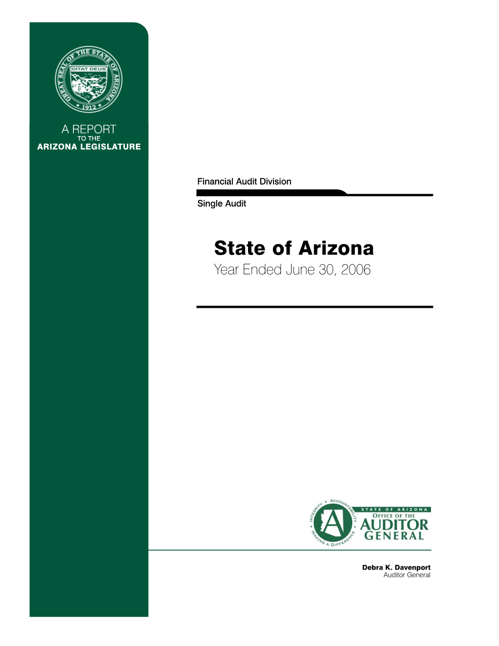 State of Arizona June 30, 2006 Single Audit