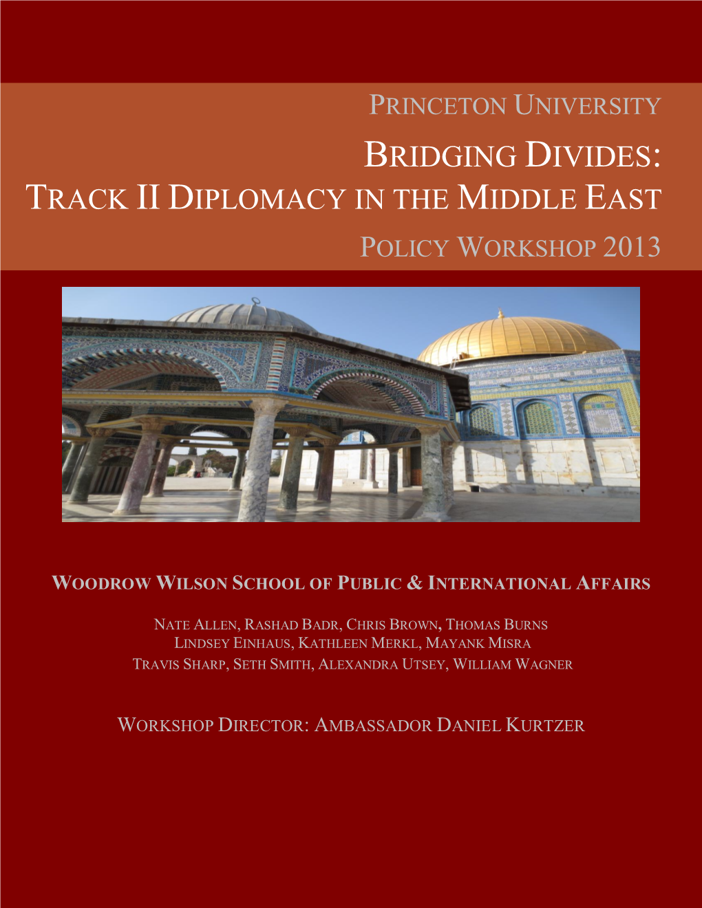 Track Ii Diplomacy in the Middle East