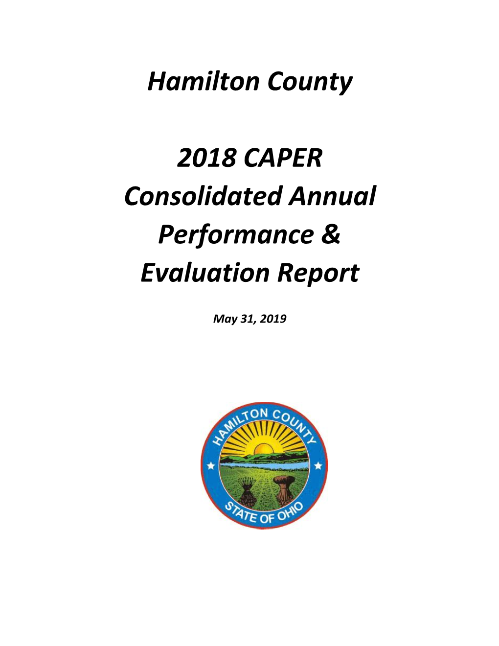 Hamilton County 2018 CAPER Consolidated Annual Performance