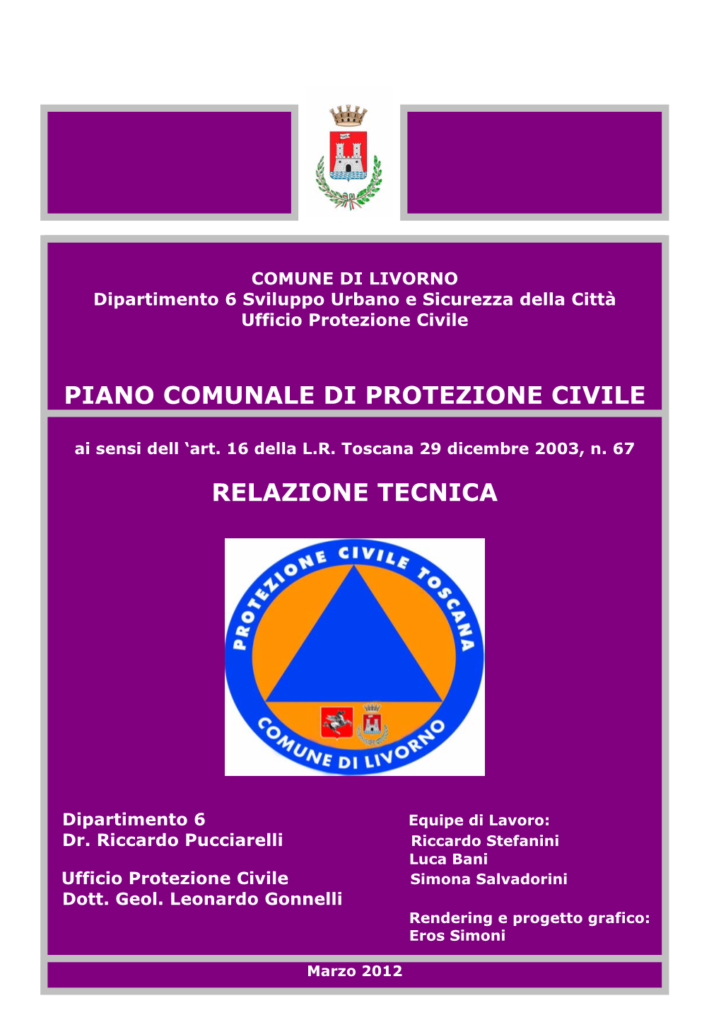 Relazione Piano Comunale PRO.CIV