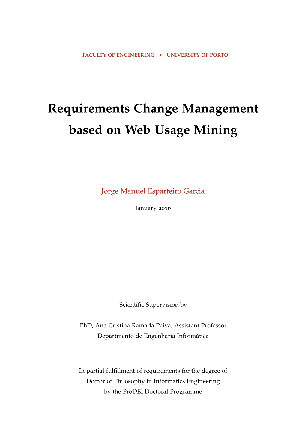 Requirements Change Management Based on Web Usage Mining