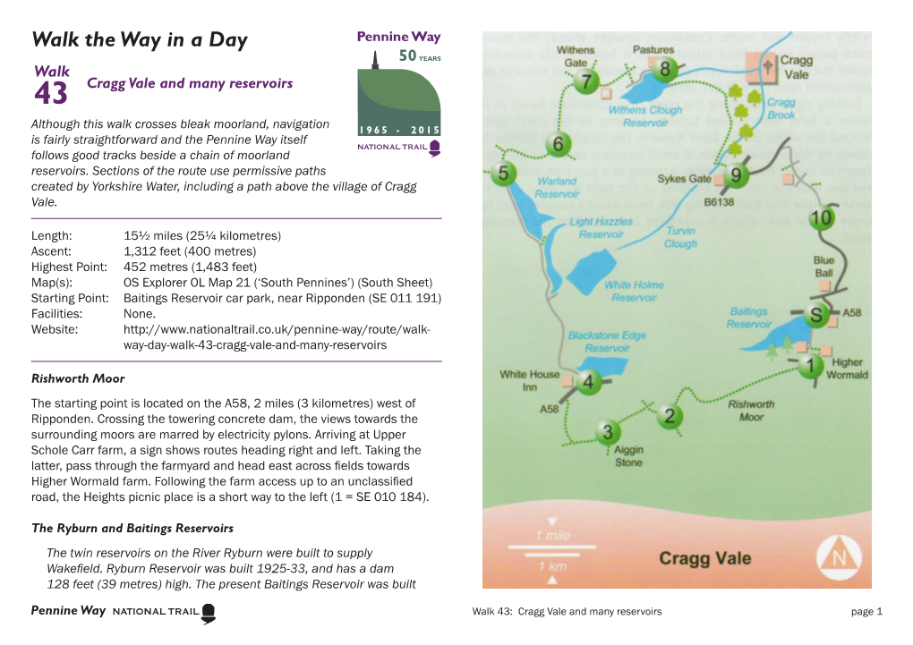 Cragg Vale and Many Reservoirs