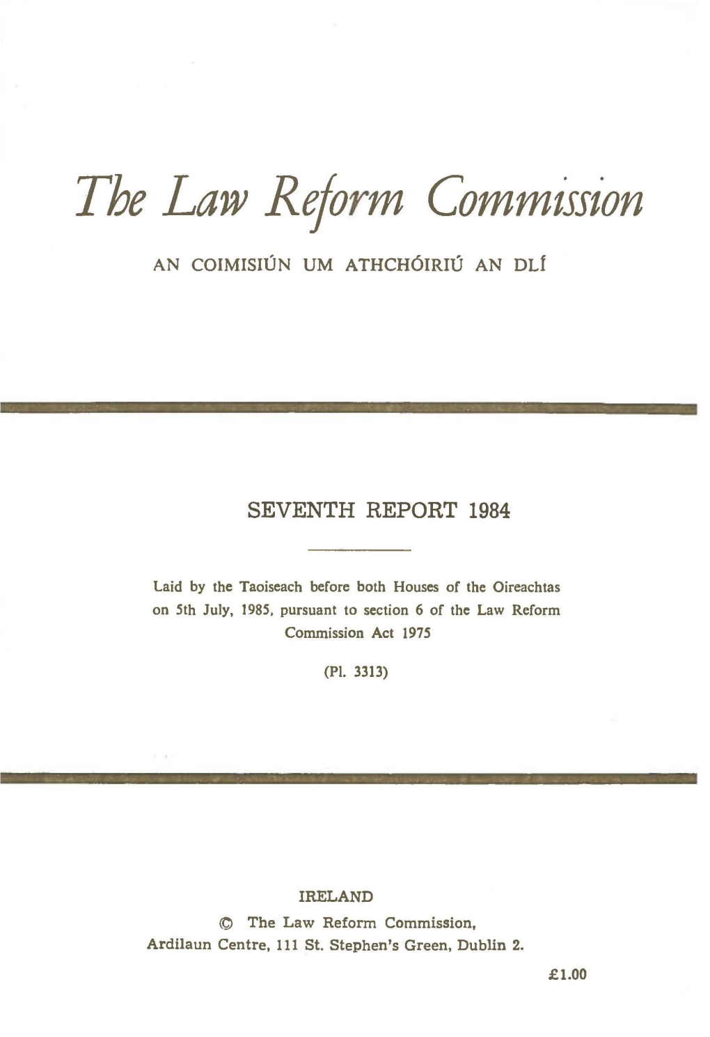 Seventh Annual Report 1984