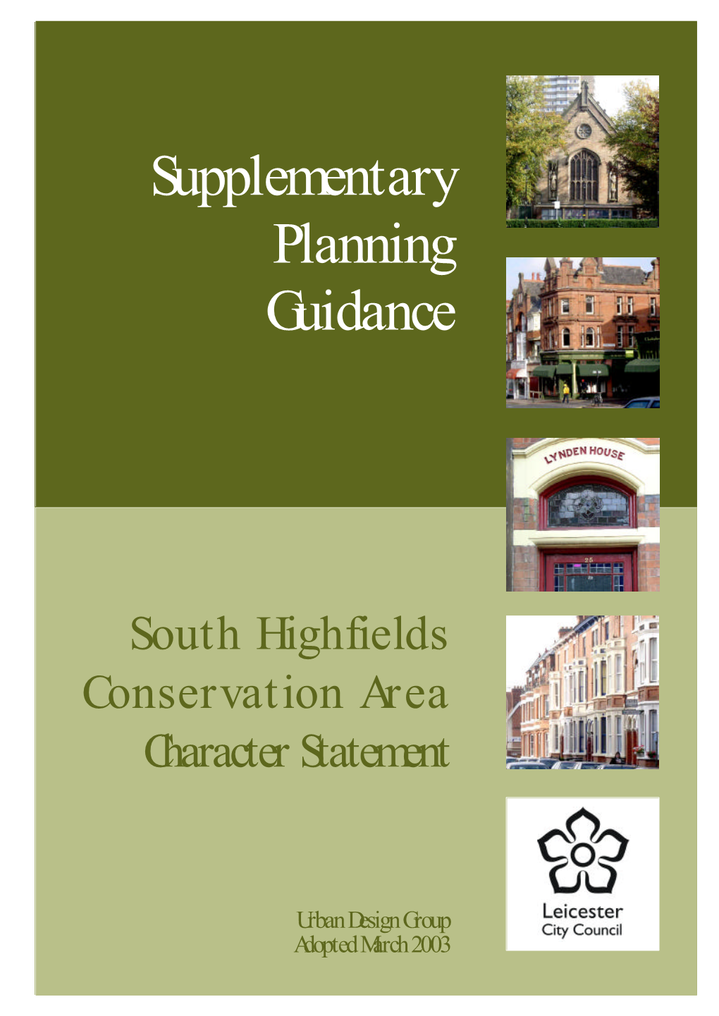 South Highfields Conservation Area Character Statement
