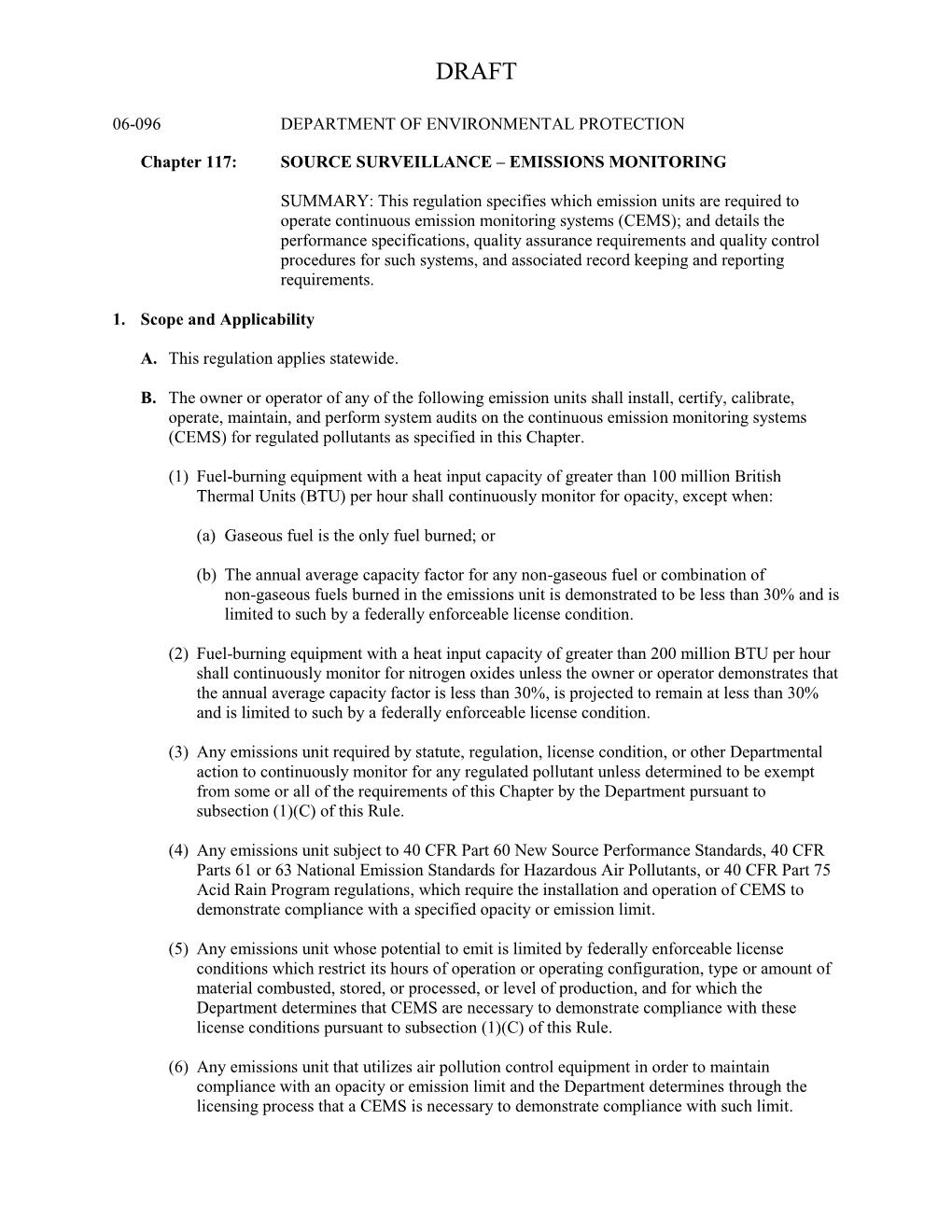 Chapter 121: EMISSION LIMITATIONS and EMISSION TESTING of RESOURCE RECOVERY FACILITIES