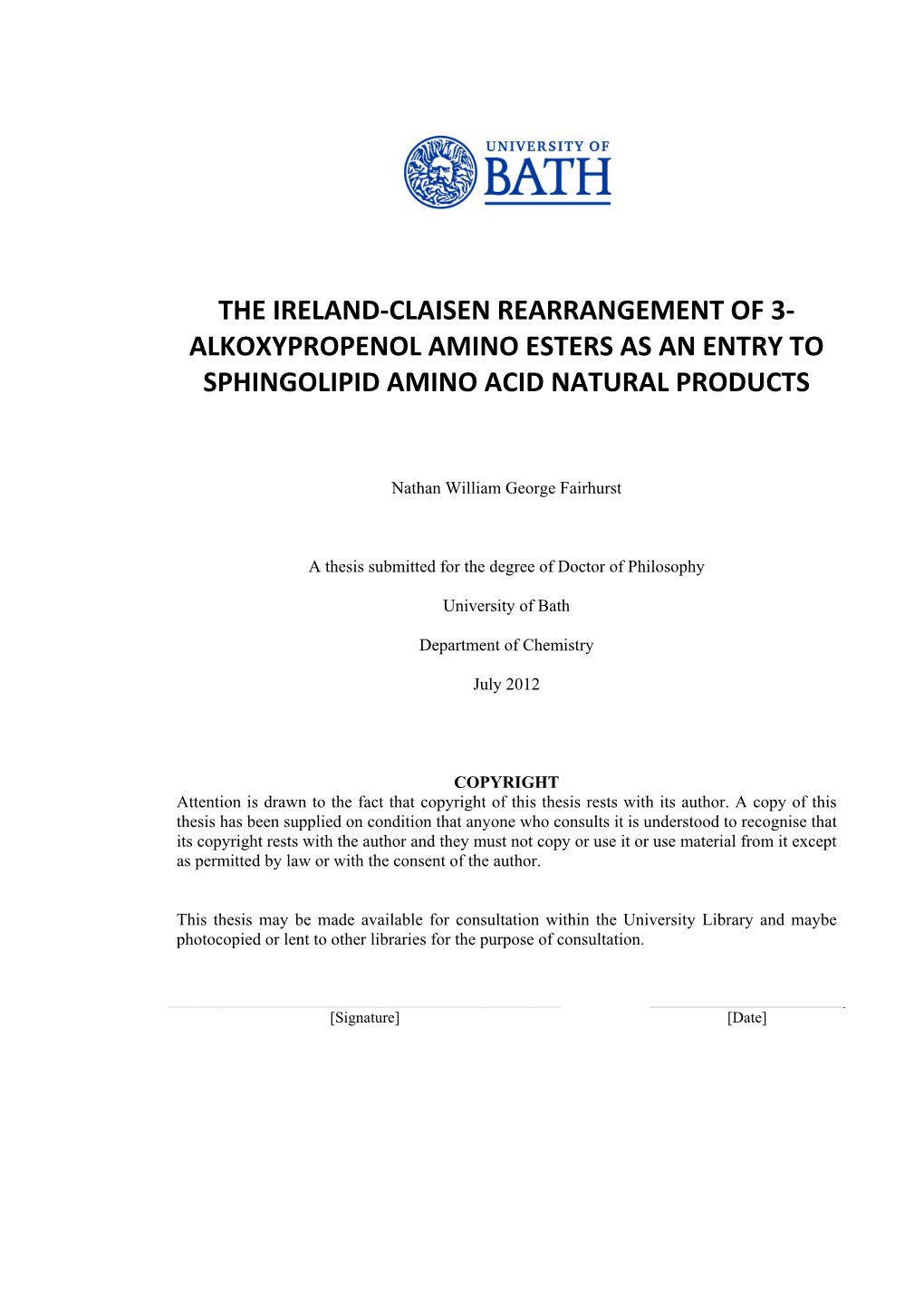 The Ireland-Claisen Rearrangement of 3