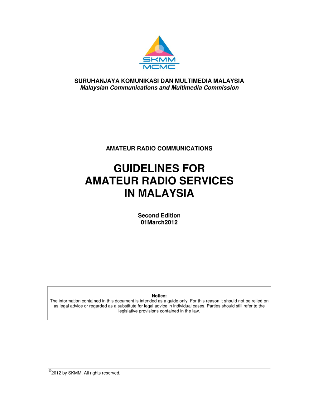 Guidelines for Amateur Radio Services in Malaysia