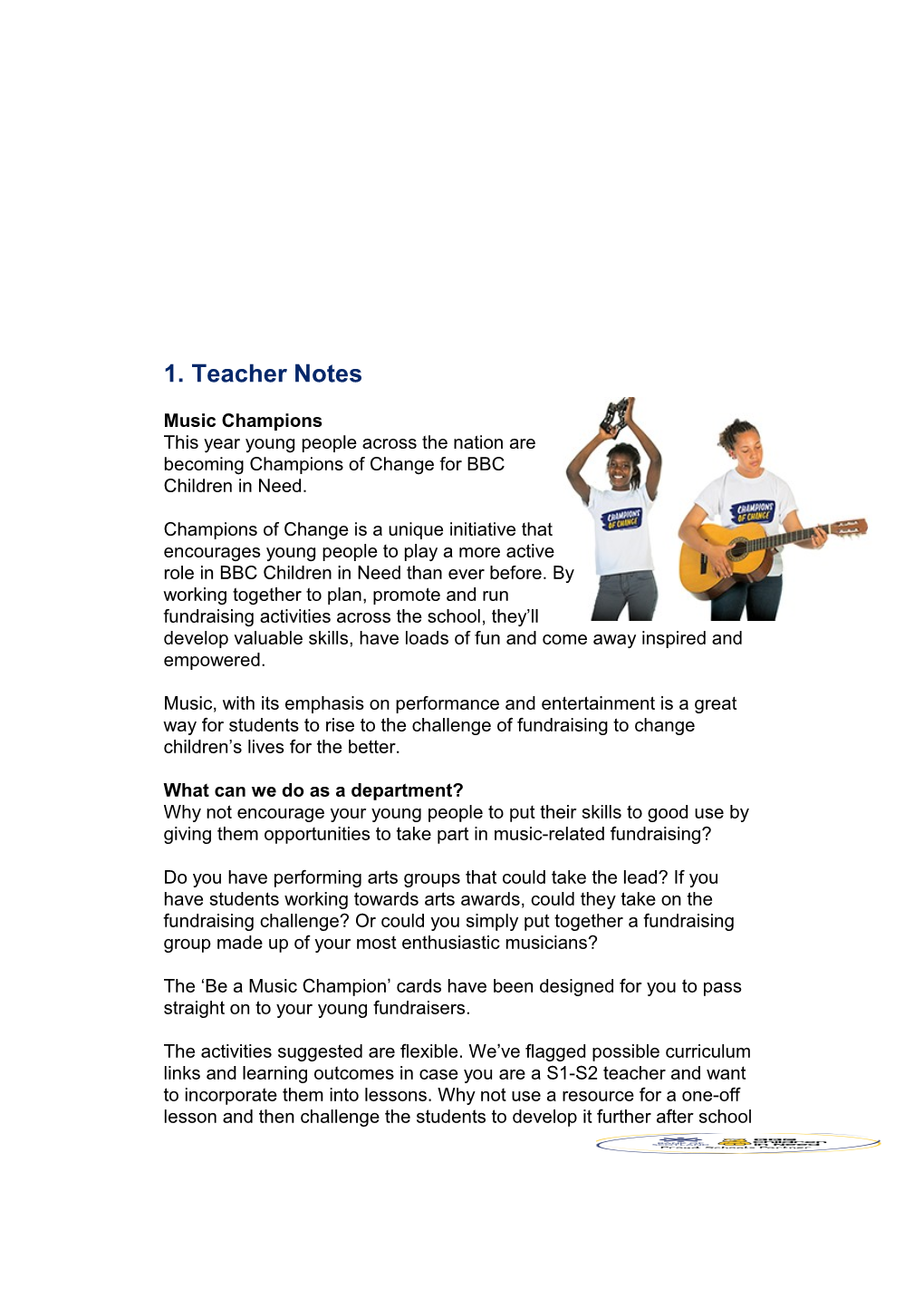 Teacher Notes s1