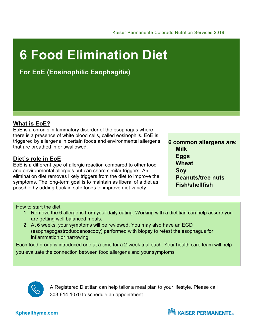6 Food Elimination Diet for Eoe (Eosinophilic Esophagitis)