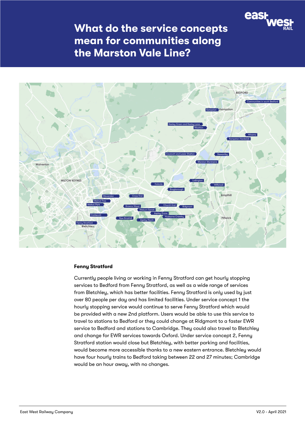 What Do the Service Concepts Mean for Communities Along the Marston Vale Line?