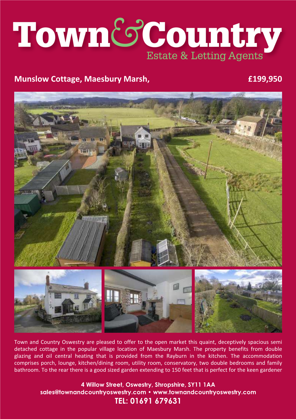 Munslow Cottage, Maesbury Marsh, £199,950