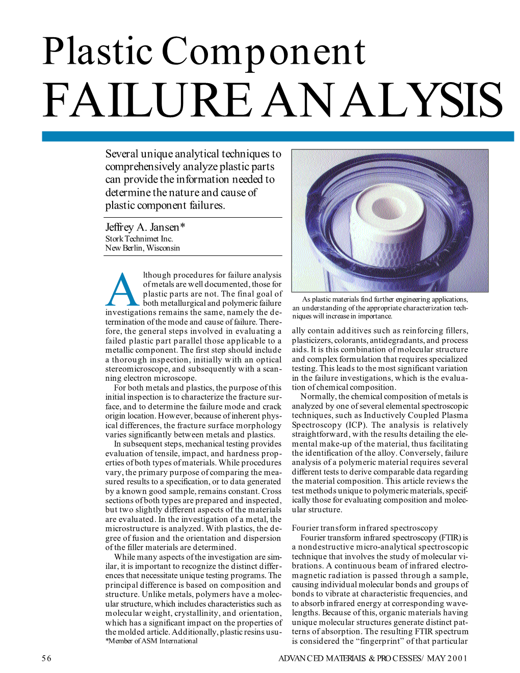 Plastic Component FAILURE ANALYSIS