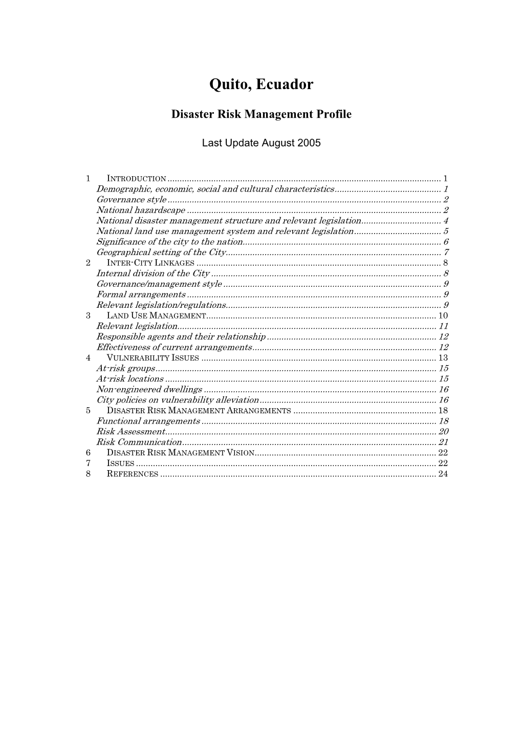 City Profiles Template