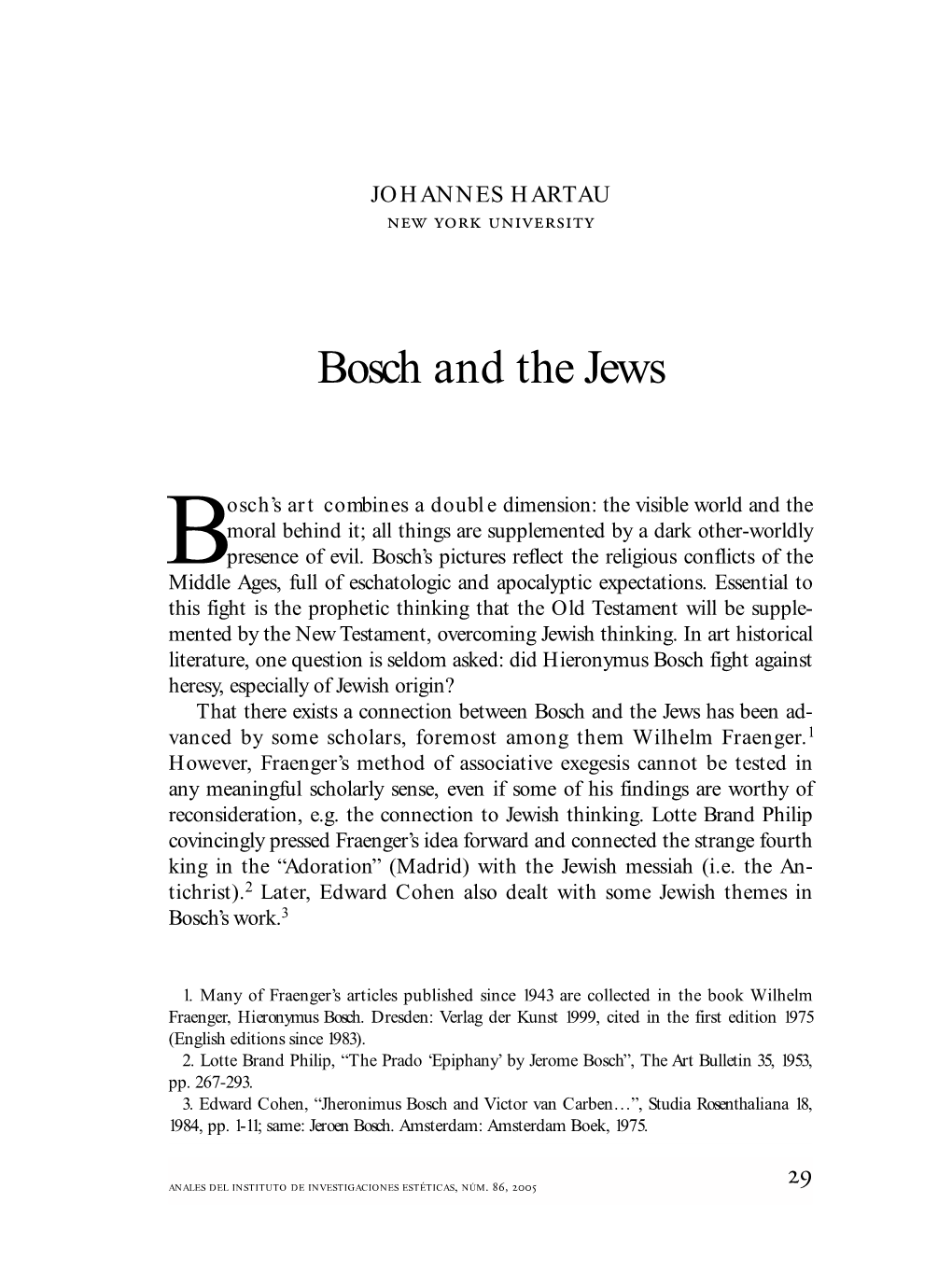 Bosch and the Jews