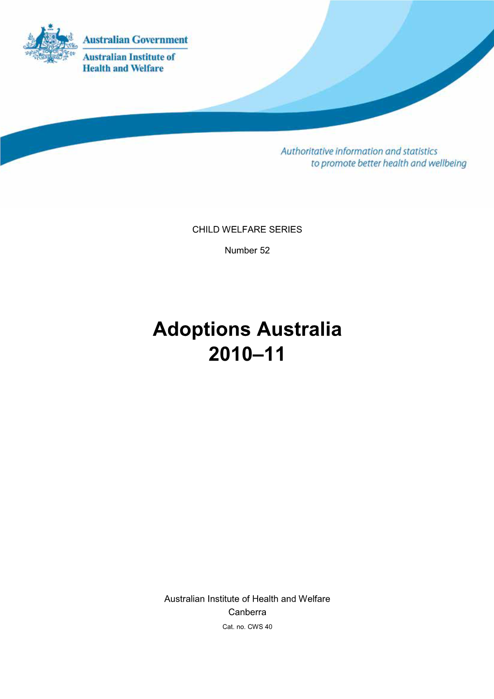 Adoptions Australia 2010-11