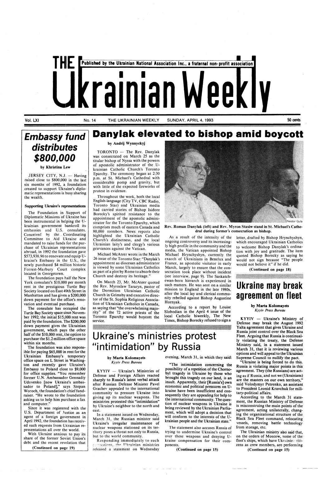 The Ukrainian Weekly 1993, No.14