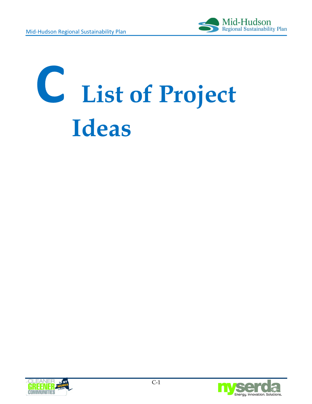 List of Project Ideas