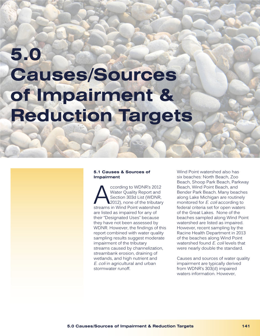 5.0 Causes/Sources of Impairment & Reduction Targets