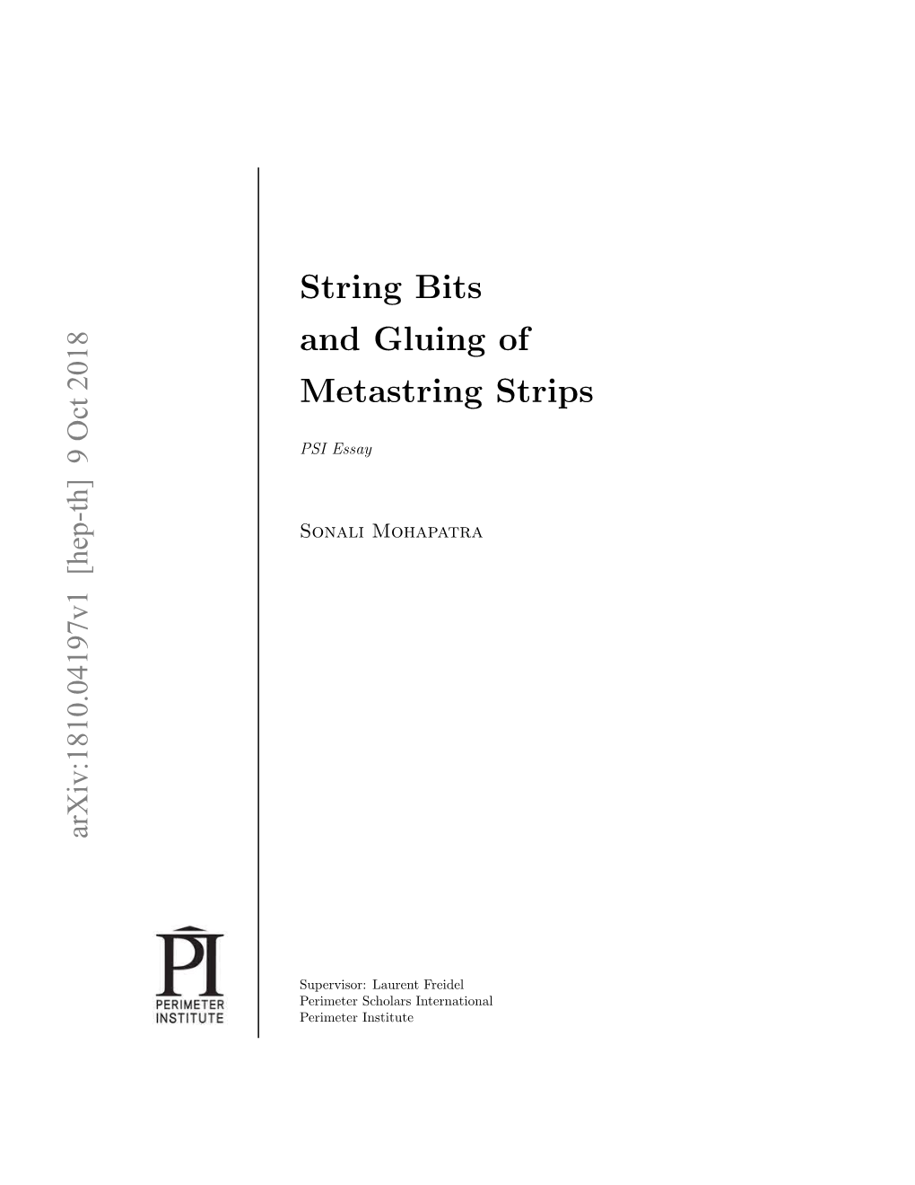 String Bits and Gluing of Metastring Strips