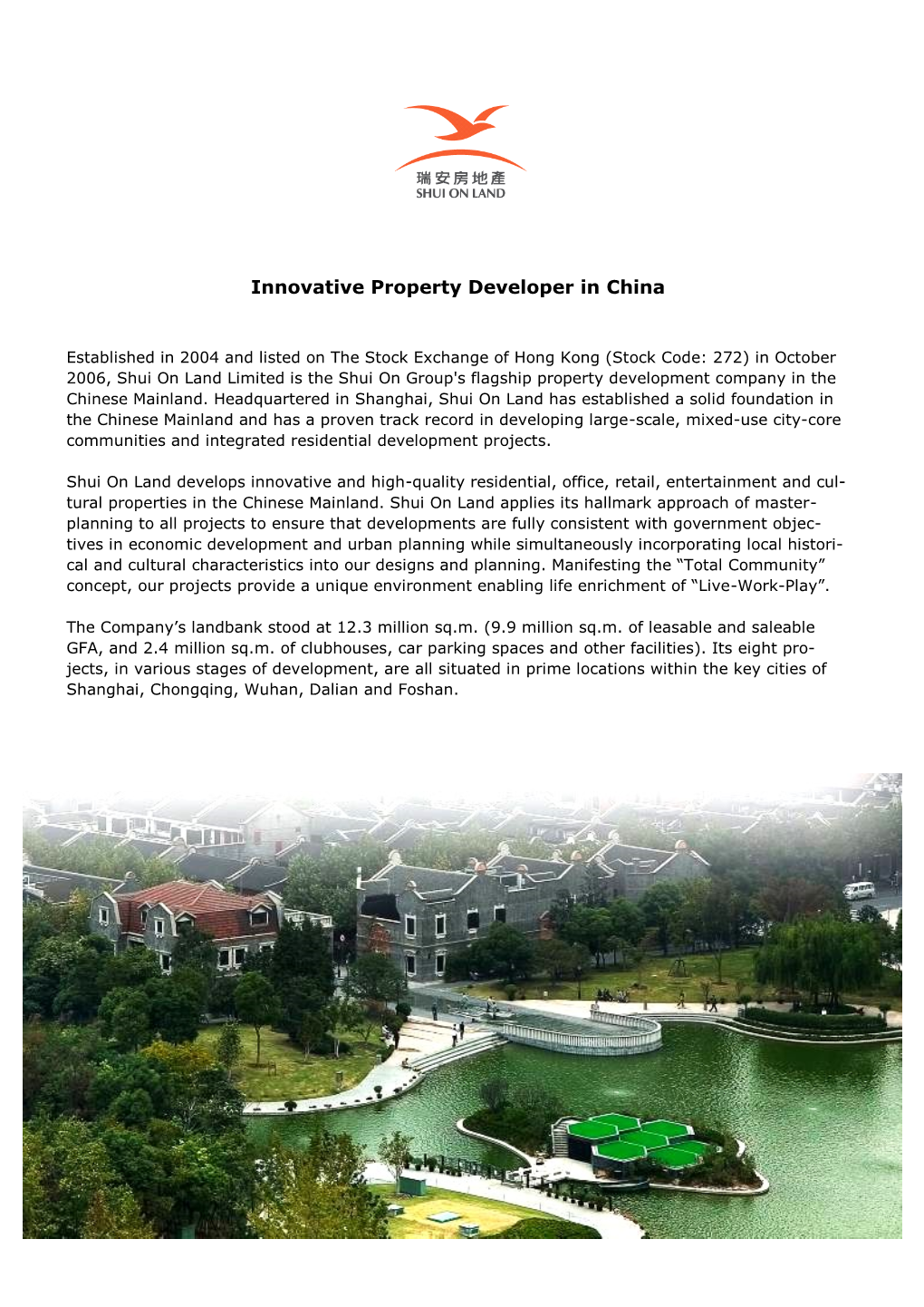 Innovative Property Developer in China