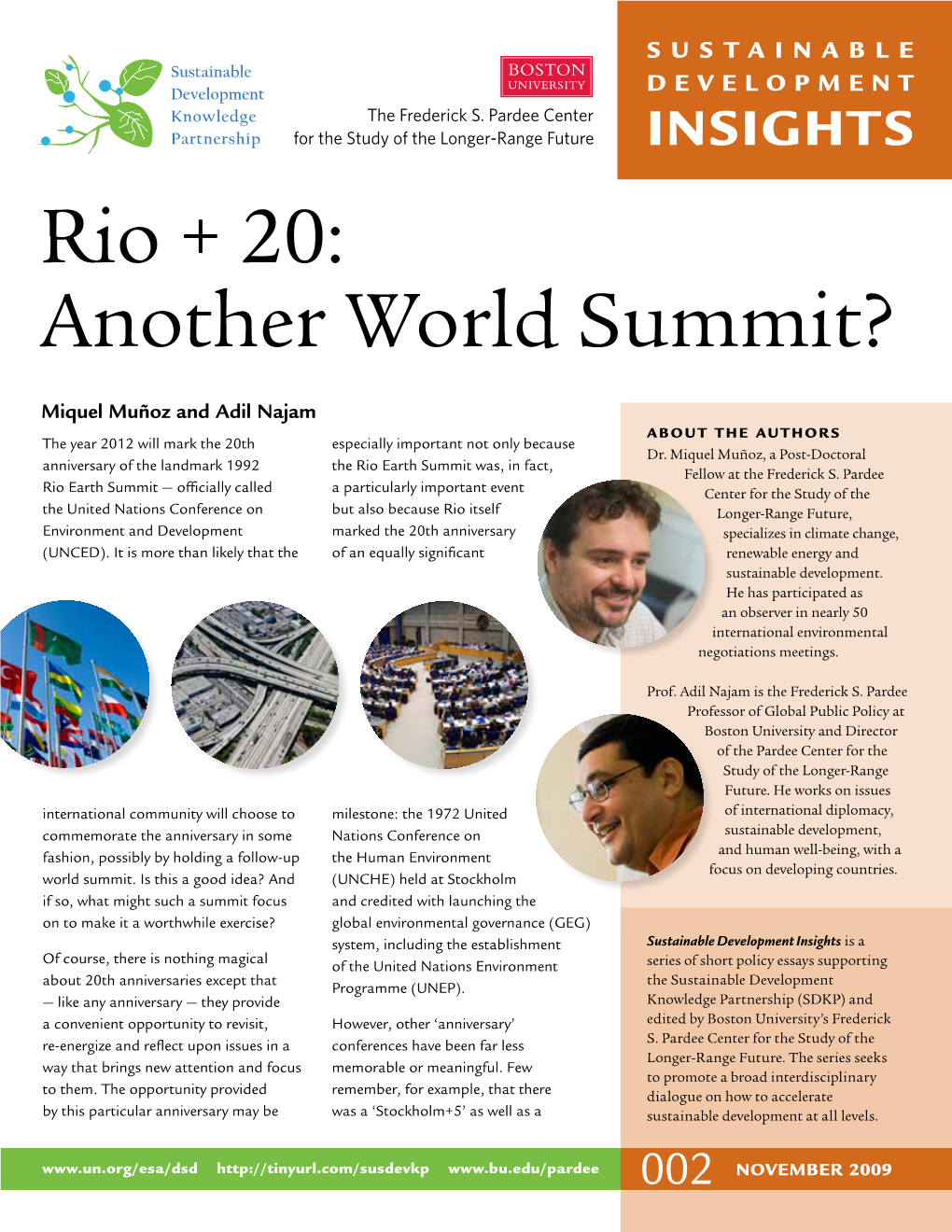 Rio + 20: Another World Summit?