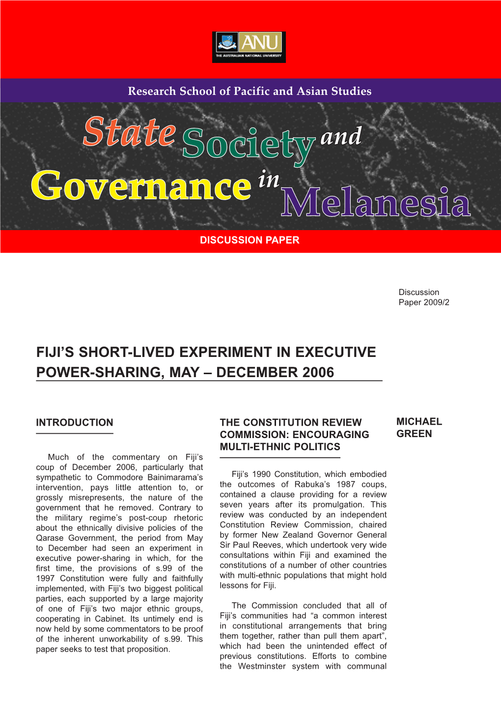 State Societyand Governancein Melanesia