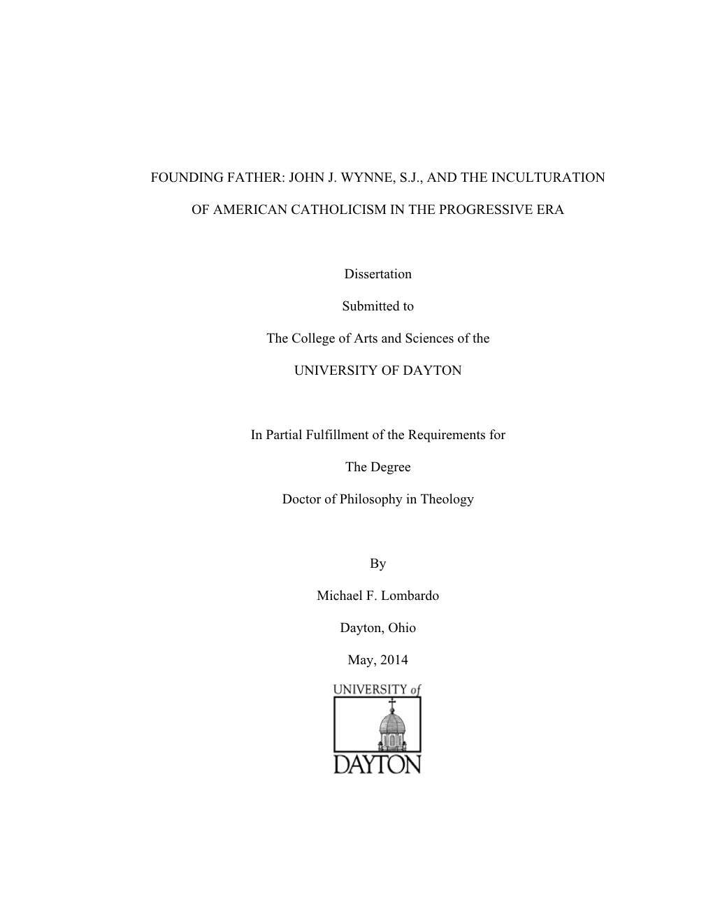 Founding Father: John J. Wynne, Sj, and the Inculturation