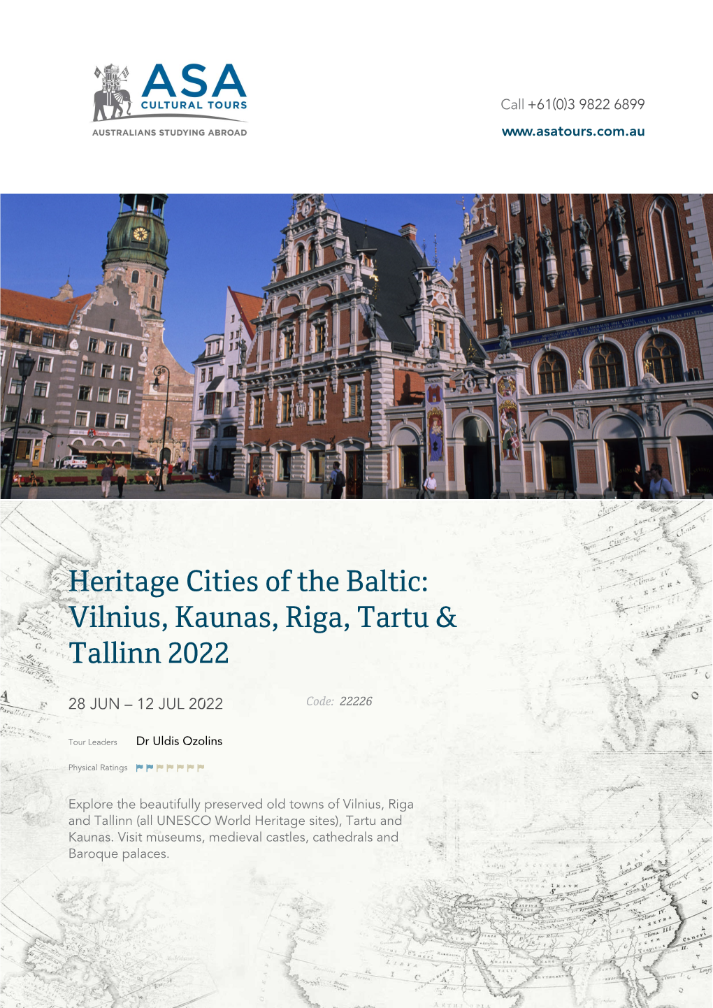 Heritage Cities of the Baltic: Vilnius, Kaunas, Riga, Tartu & Tallinn 2022