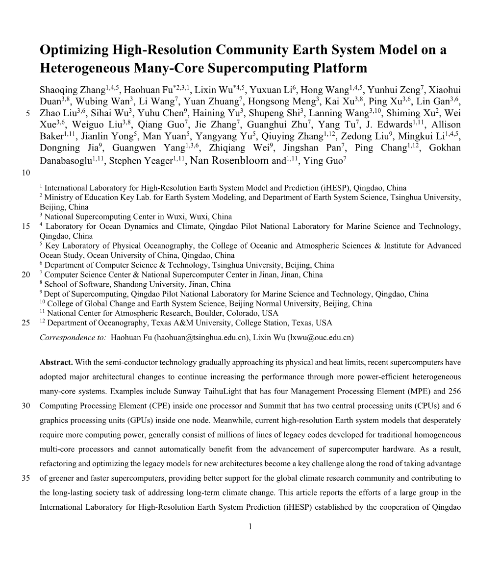 Optimizing High-Resolution Community Earth System Model On