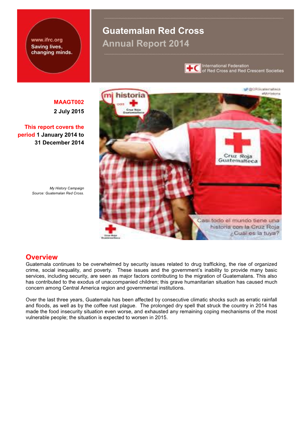 Guatemalan Red Cross Annual Report 2014