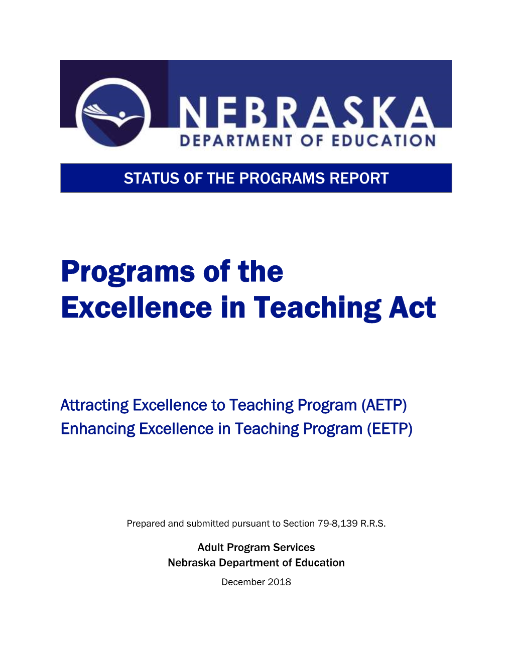 Programs of the Excellence in Teaching Act