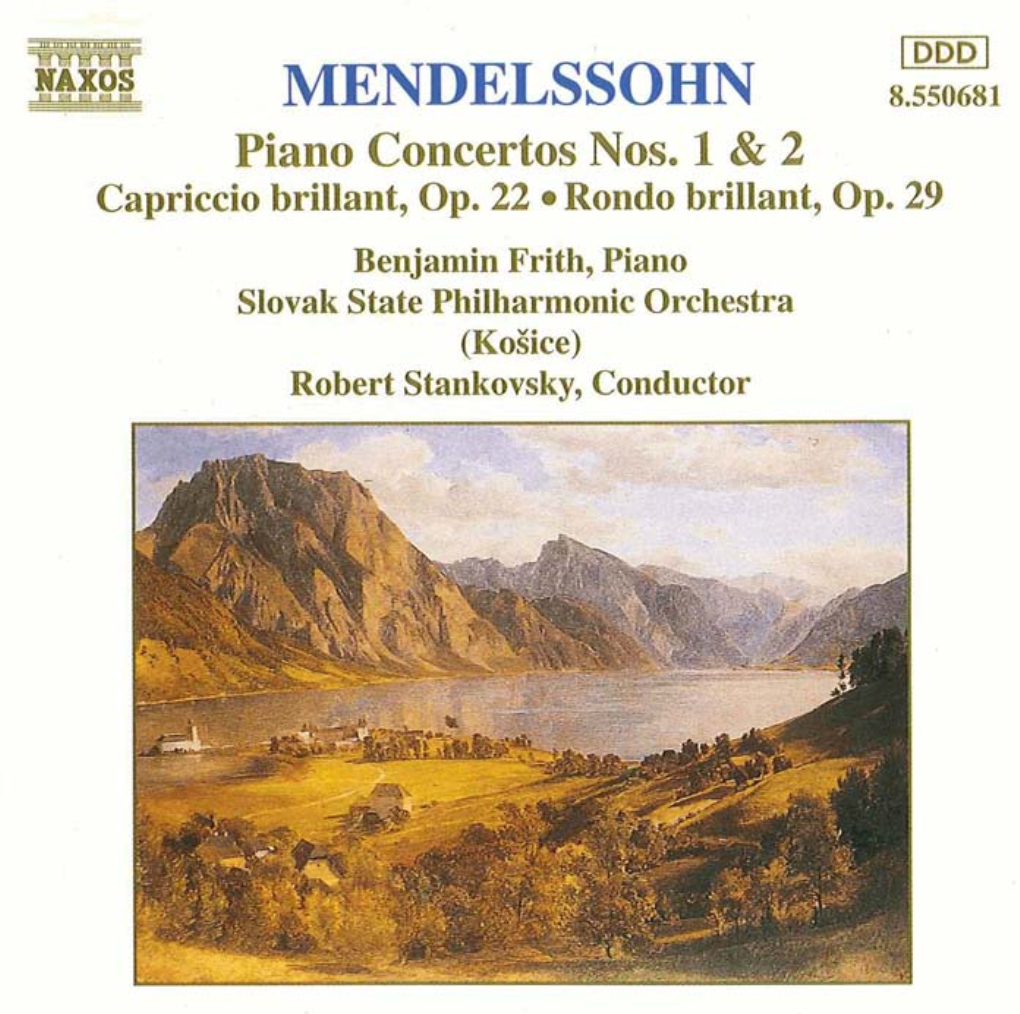 MENDELSSOHN 8.550681 Piano Concertos Nos