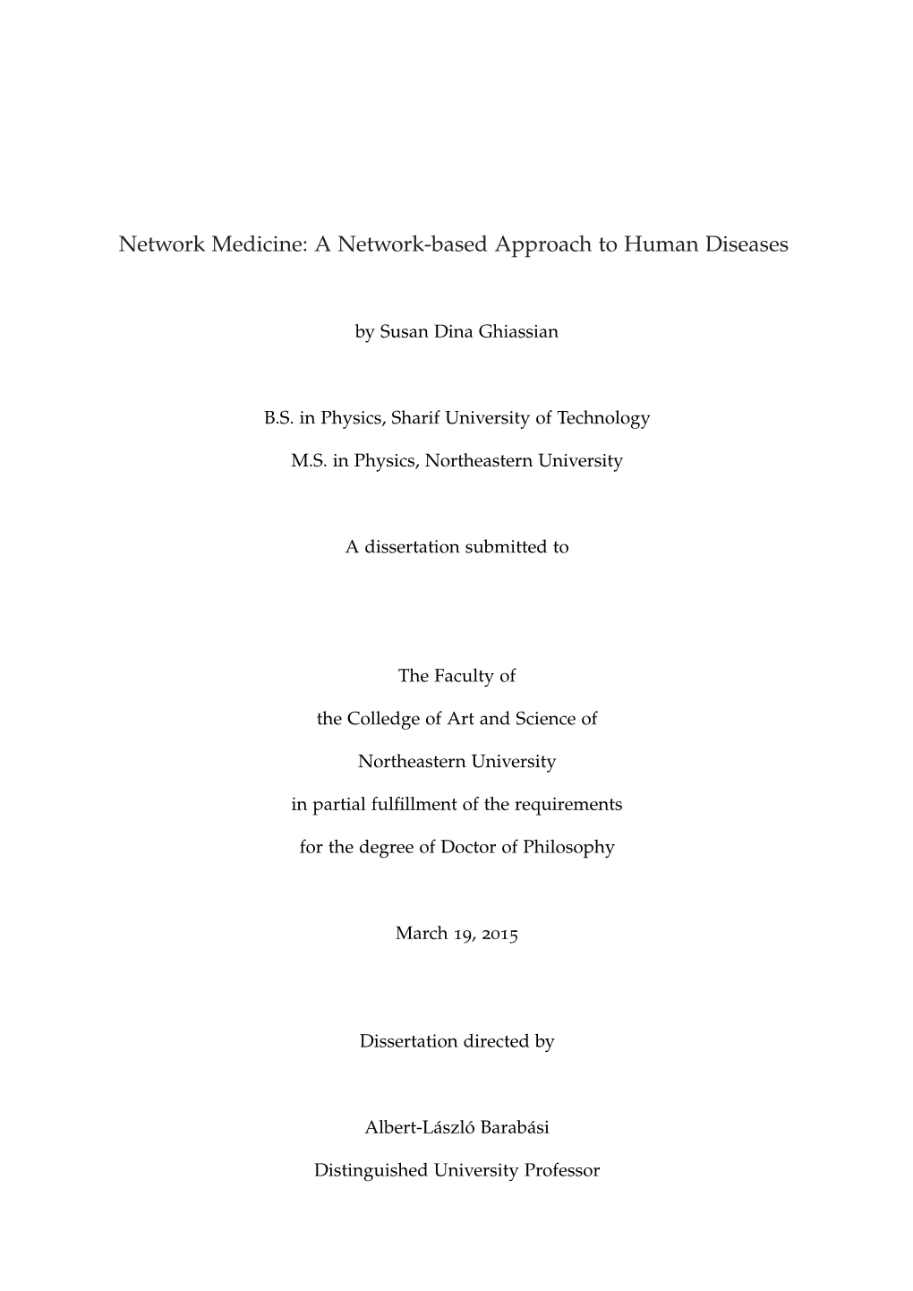 A Network-Based Approach to Human Diseases
