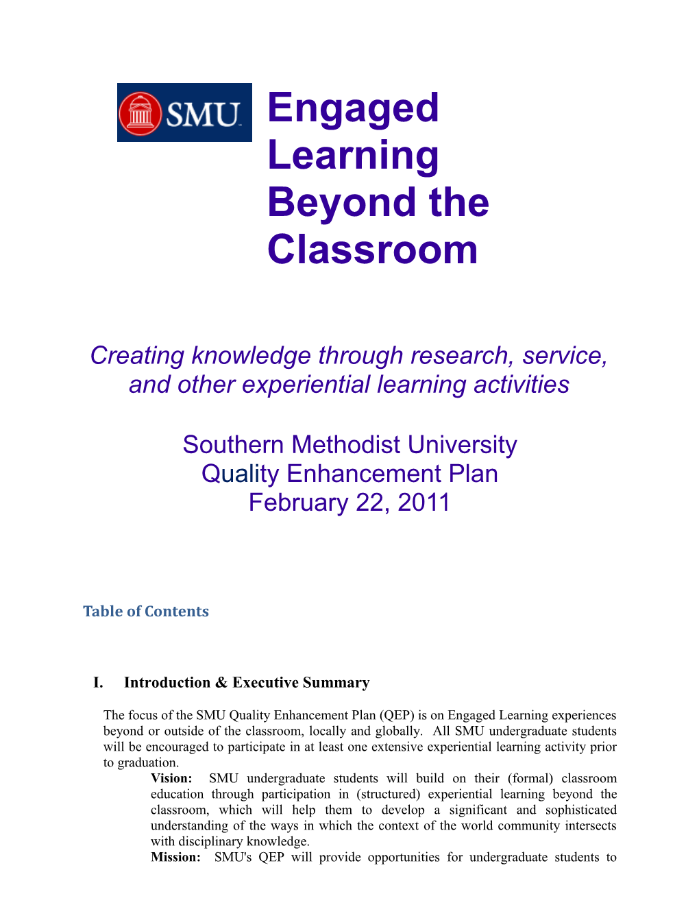 Creating Knowledge Through Research, Service, and Other Experiential Learning Activities