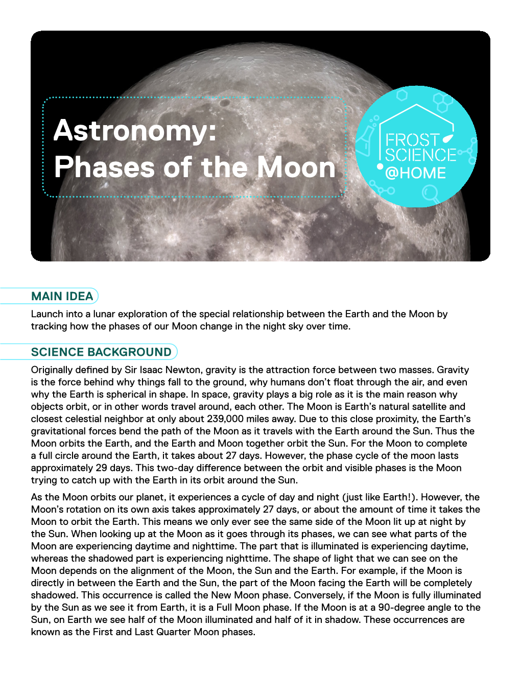 Astronomy: Phases of the Moon