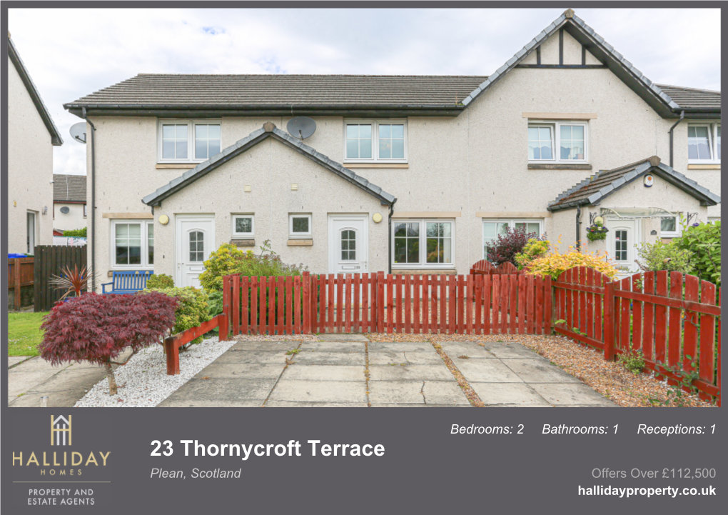 23 Thornycroft Terrace Plean, Scotland Offers Over £112,500 Hallidayproperty.Co.Uk