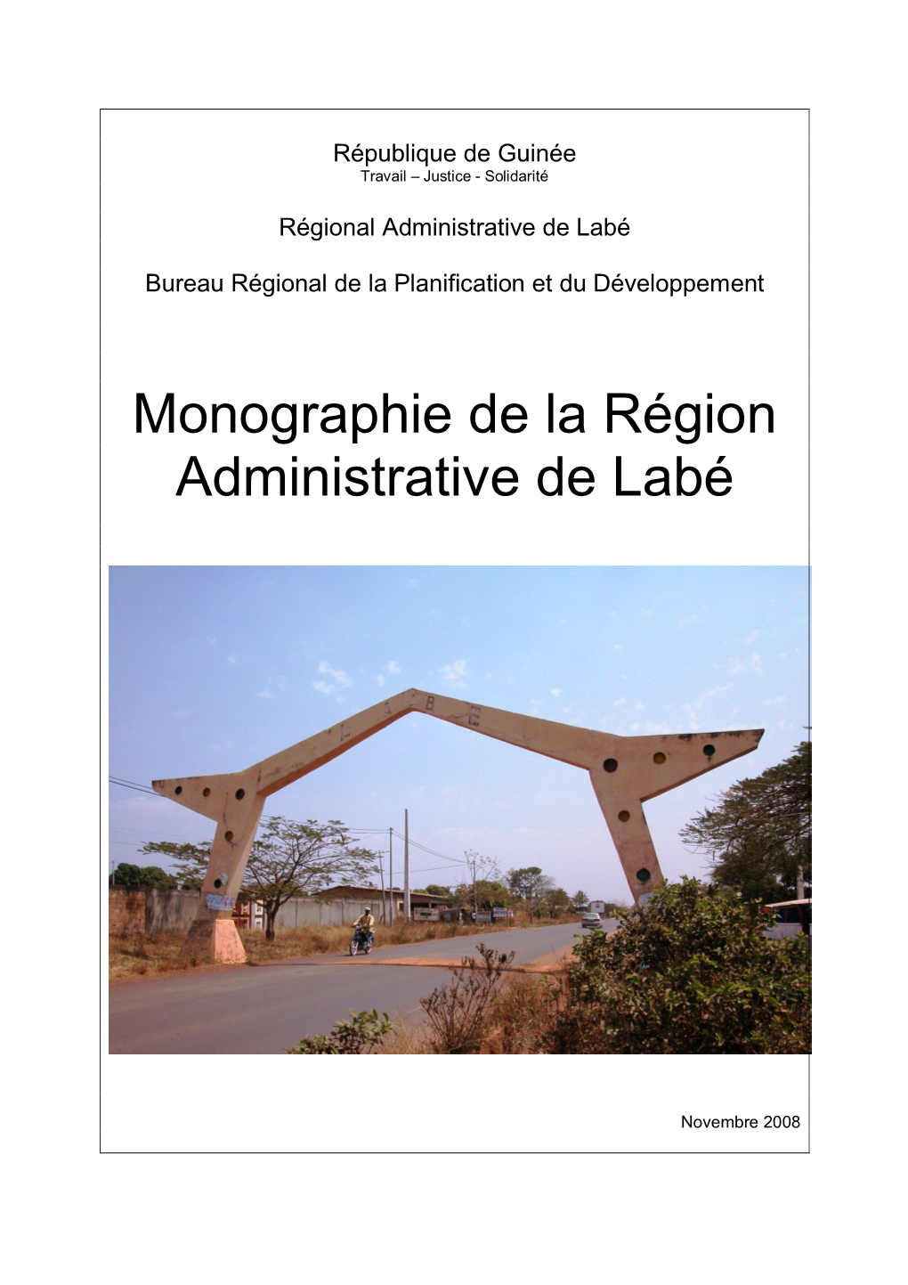 Monographie De La Région Administrative De Labé