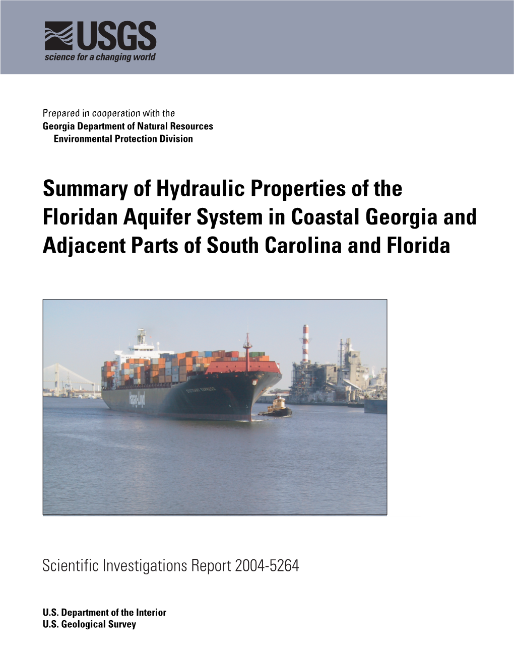 1. Vertical Hydraulic Conductivity of the Floridan Aquifer System, Coastal Georgia and Adjacent Parts of South Carolina and Florida