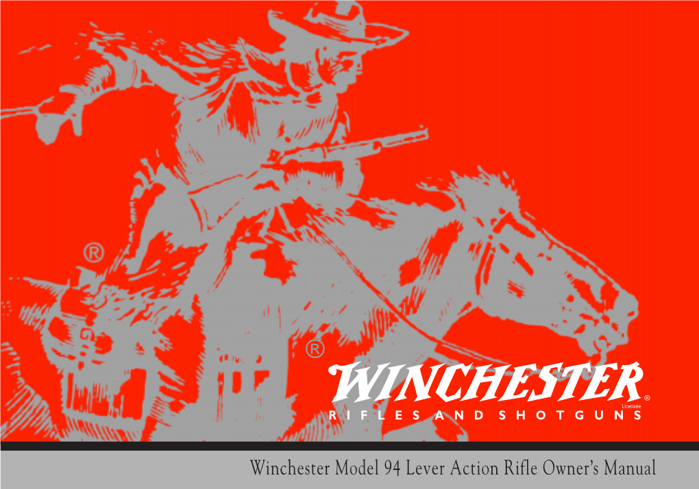 Winchester Model 94 Lever Action Rifle Owner's Manual