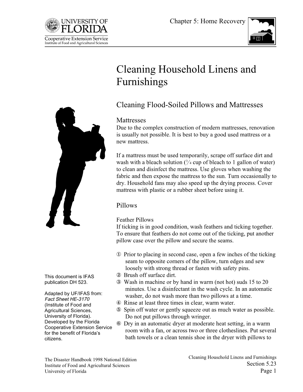 Cleaning Household Linens and Furnishings