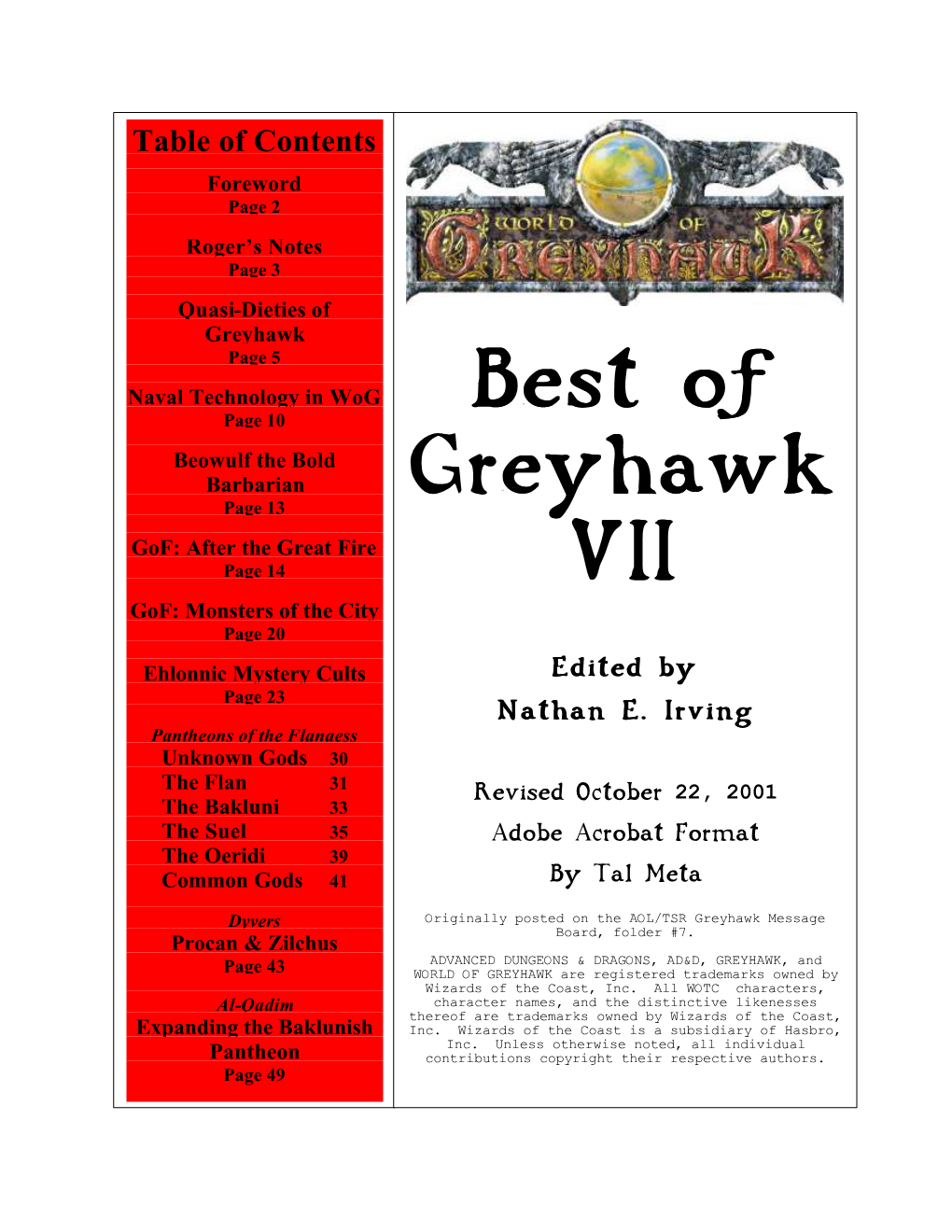 Best of Greyhawk 7 *