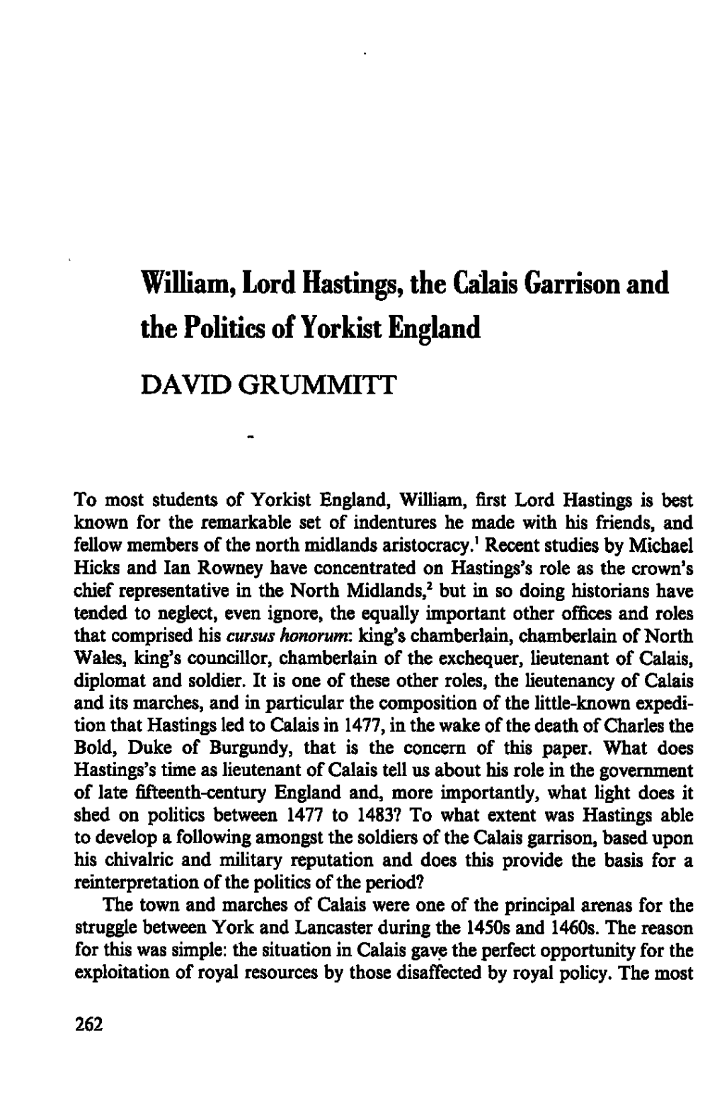 Politicsof Yorkist England