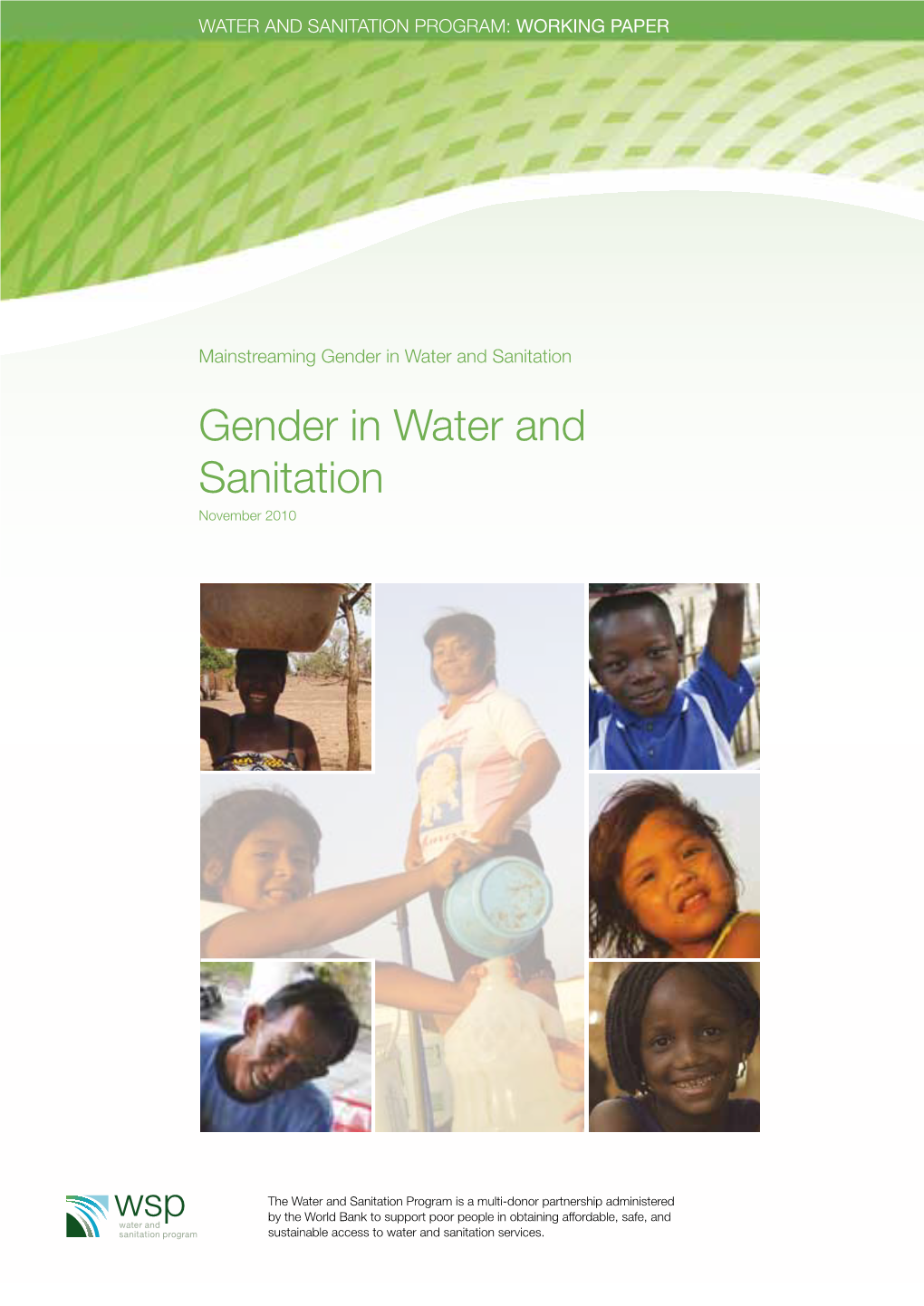 Mainstreaming Gender in Water and Sanitation Gender in Water and Sanitation November 2010