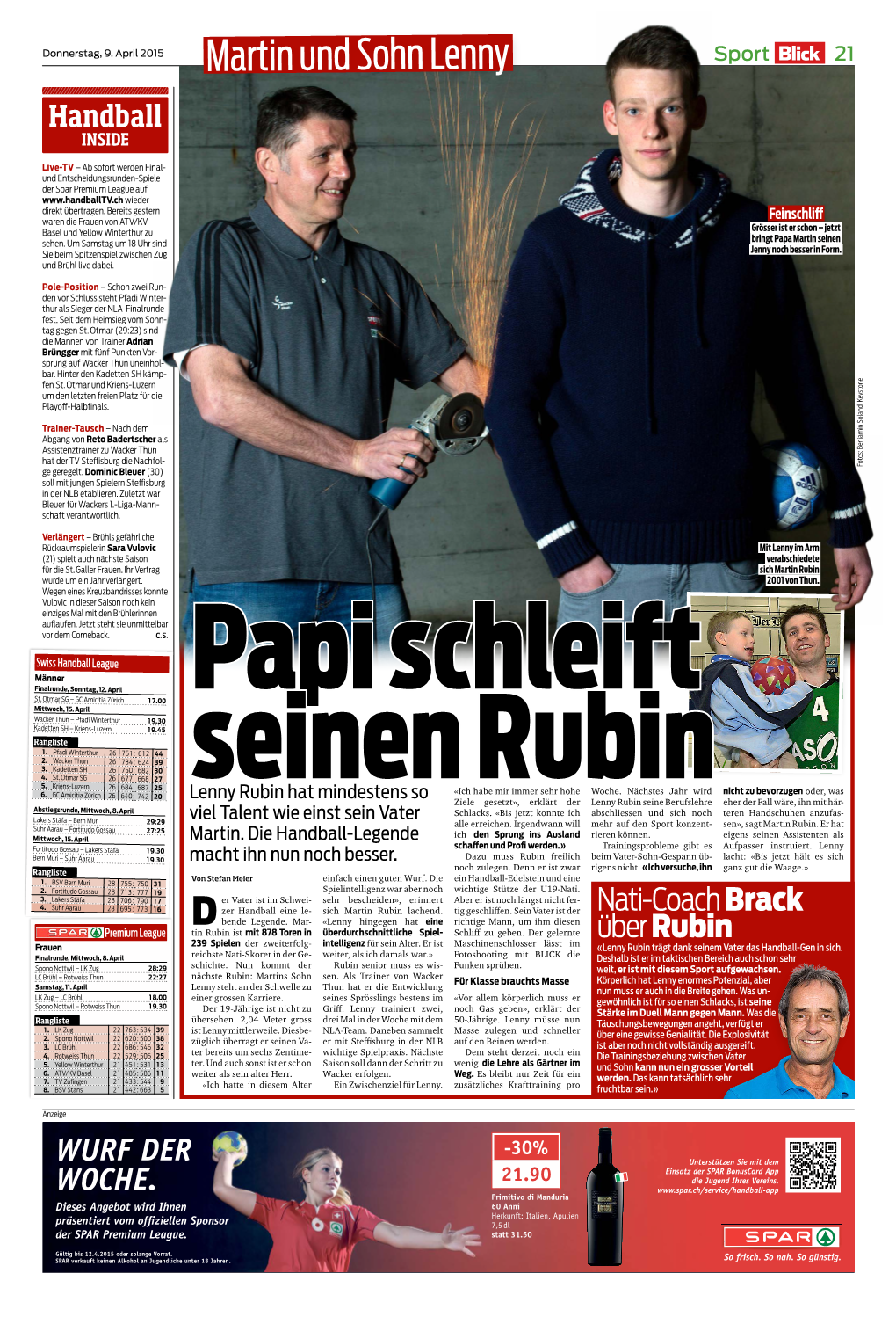 Martin Und Sohn Lenny Sport 21 Handball INSIDE